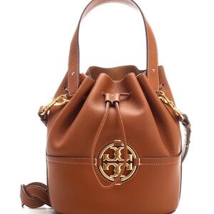 Brown Leather Bucket Bag